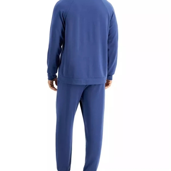 Family PJs Mens Pajama Set I Love My  Crew Navy - Picture 3 of 8